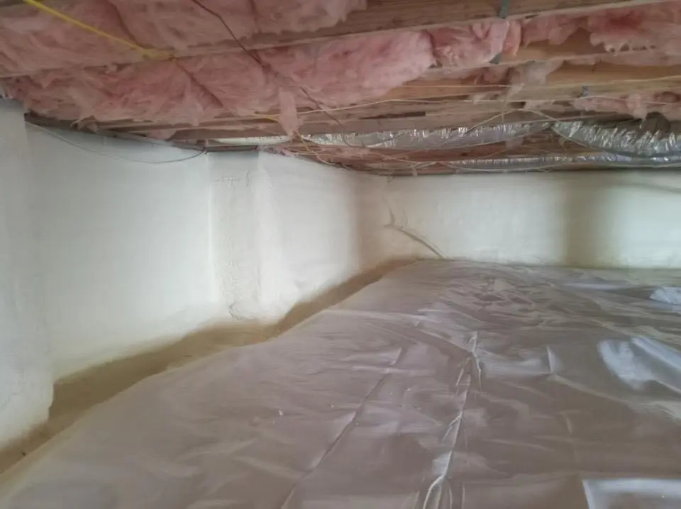 Crawl space encapsulation with closed-cell spray foam for Roof Waterproofing in Penitas