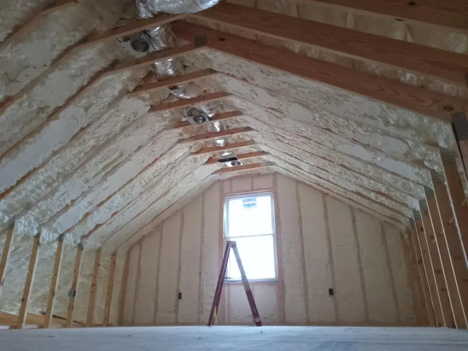 Spray foam roofing application for Crawl Space Insulation project in Penitas